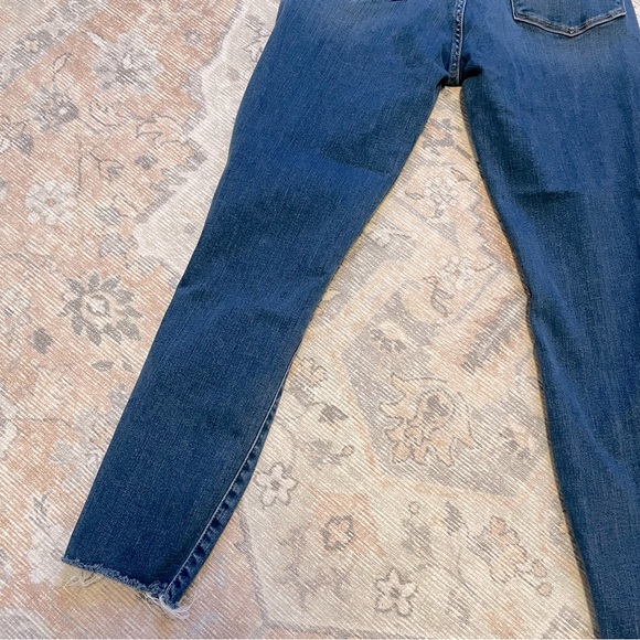 FRAME Le High Ripped High Waist Raw Hem Crop Skinny Jeans - Picture 13 of 14